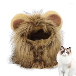 Cat Costumes Pet Lion Mane Wig Hat Turn Your Into A Strong Skin-Friendly Outfit For Cosplay