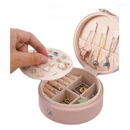 Jewelry Pouches Jewellery Rings Organizer Storage Gift Box For Girls Women (4-Color) 3XUA