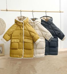 2020 Winter Girls Boys White Duck Down Coats Casual Child Long Hooded Down Jacket Outdoor Thicken Warm Kids Snow Wear Outwear5046256