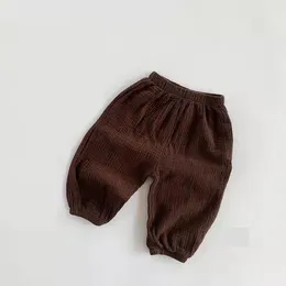 Trousers Baby Toddler Kids Girls Bottom Clothes Solid Casual Summer Spring Autumn Cotton Linen Children For Boys Pants