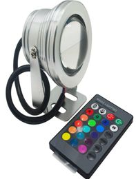 IP67 Waterproof Led Underwater Light 10W RGB Lamp DC 12V Aquarium Swimming Pool Spotlight Aluminum Car Lighting Fish Tank Remote4501202