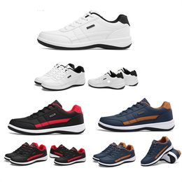 Summer New Men's Casual Sports Shoes Leather Lightweight Fashion Breathable Running Shoes Large Board Shoes for Men non-silp 39