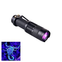 Torches Brelong Portable Blu-Ray 365Nm Led Flashlight Mini Focus Tactics Mtifunction 3 Mode Black Transform Focal Length Drop Delivery Dh3Ct