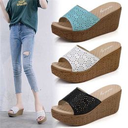 Top Thick Sole Slope Heel Sexy Sandals Platform Wedges For Women Summer Sandal Heels Fashion Beach Slippers 240228