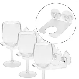 Kitchen Storage Wall Mounted Suction Wine Glass Holder Decoration For Pub Shower Glassware