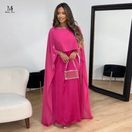 Dress New In Chic Mesh Satin Maxi Dress for Women Elegant Loose Solid Colour Clothing Fall Winter Casual Lady Long Robe