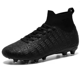 American Football Shoes Mens Soccer High Ankle Boots Chuteira Futsal Outdoor Anti-slip Grass Training Sneakers