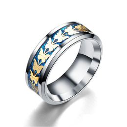 Band Rings Update Stainless Steel Butterfly Ring Band Gold Sequin Engagement Wedding Rings Fashion Jewellery For Women Men Drop Deliver Dhndj