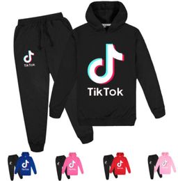 Kids Tracksuits TikTok Two Pieces Set Boys Girls Fashion TikTok Sweatshirts Hoodies Pants Suits Big Child Unisex Clothing Size 12270651