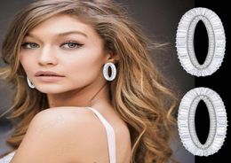 Stud GODKI 39mm Luxury Oval Shape Stud Earrings For Women Wedding Cubic Zirconia CZ DUBAI Bridal Earrings boucle d039oreille fe4738461
