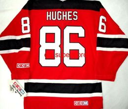 cheap custom VINTAGEJACK HUGHES NJ DEVILS RED CCM HOCKEY JERSEY Stitch add any number name MEN KID HOCKEY JERSEYS XS5XL9494937