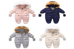 Baby Girl Boy Winter Clothes Thick Warm Newborn Baby Snowsuit Romper Infant Girl Boy Romper Baby Outerwear Jumpsuit Overalls 201026089634