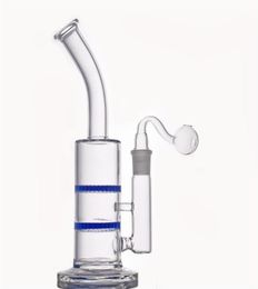 Unique 8inch beaker Bongs Honeycomb Glass Water Bong Dab Rigs Percolator recycler Oil Rigs With 18mm Bowl and glass oil burner pip8401971