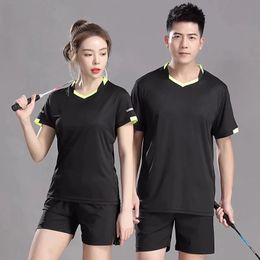 Korean Men women short sleeve Breathable Badminton shirts Tennis Quick Dry Running Sport Short Sleeve Fitness Training T Shirts 240307