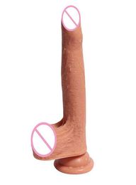 Huge Realistic Dildo Soft silicone Suction Cup Realistic Prepuce Strapon Penis For Female Masturbation Tool Adults Sex Machine275K4290015