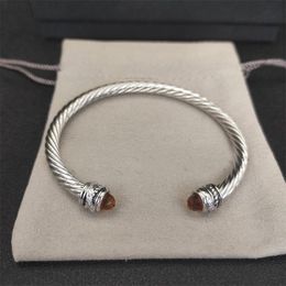 Designer bangle dy twisted wire luxury Jewellery bangles plated silver fashion trendy men bracelet free shipping thanksgivening mothers day accessories zh155 E4