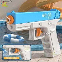 Gun Toys HUIQIBAO Children Manual Water Gun Portable Summer Beach Outdoor Boys Shooting Bursts Gun Fight Toys for Kids Game Adults