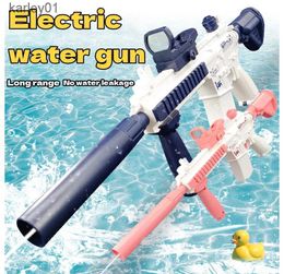 Gun Toys Newest Electric Water Gun Toys Bursts Childrens High-pressure Strong Charging Energy Water Automatic Water Spray Children Toy yq240307