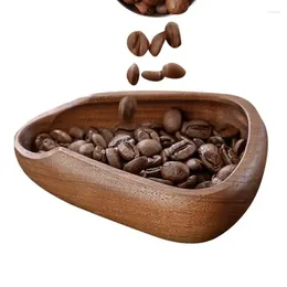 Tea Trays Wooden Dosing Vessel Durable Coffee Beans Dose Espresso Cappuccino Cupping Tray Accessories Barista Tools For Home Kitchen