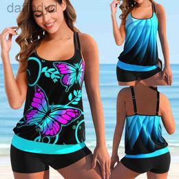 Women's Swimwear Womens Swimwear Tankini Sets Swimwear Monokini Swimsuits Bathing Suit Bikinis Beachwear Print Sexy Tank Two Piece Plus Size 5XL Fit 240307