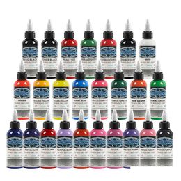 Tattoo Inks High Quality Tattoo Ink Set 1 Oz30Ml/Bottle Permanent Microblading Pigment Tattooist Supplies 25 Pack Drop Delivery Health Dhx8U