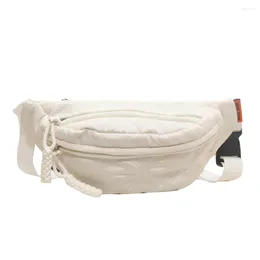 Shoulder Bags Women Puffy Belt Waist Bag Adjustable Strap Quilted Casual Crossbody Sling Winter Travel