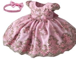 Girl039s Dresses Cute Bow 1 Year Baby Girl Clothes Infant Party Tutu Girls Dress Born 1st Birthday Outfits Toddler Lace Christe1944296