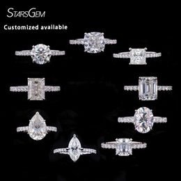Starsgem Custom Fine Jewellery 14k Gold Gra Vvs Diamond Wedding Ring Woman Engagement Moissanite for Women