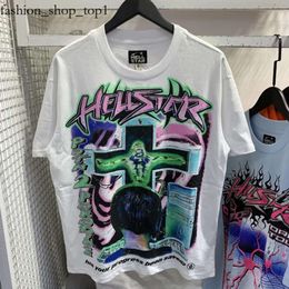 Women Hellstar Rapper Washed Heavy Hellstar Shirt Craft Unisex Short Sleeve Top High Street Retro Hell Women's T-shirt Hellstar Hoodie 819