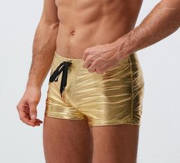 Gold Silver Men039s Swimwear Men Waterproof Swimming Trunks Surf Shorts 2021 Gay Bikinis Beach Sexy Swim Brief Swimsuits3193065