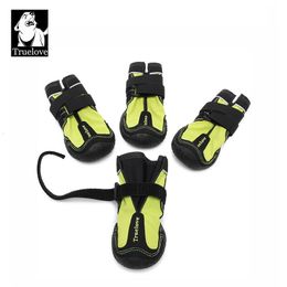 Truelove Pet Shoes Boots Waterproof for Dogs with Reflective Rugged AntiSlip Sole SkidProof Outdoor Dog 2pc4pc TLS4861 240228