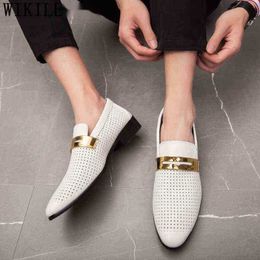 Dres Shoe Elegant Shoe for Men Hairdresser White Wedding Classic Italian Brand Formal Office Sepatu Brief on Pria 220723