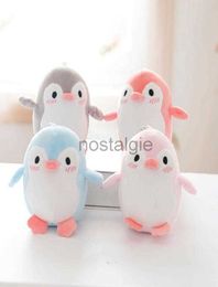 Stuffed 12cm Cute Penguin Plush Animals Doll Small Size Pendant Key Chain Ring Toys Kids Gift4160408 240307