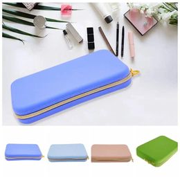 Cosmetic Bags Coin Purse Silicone Storage Bag Sanitary Napkin Data Cable Makeup Brush Holder Solid Colour