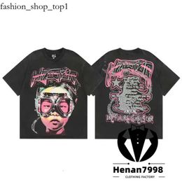 Shirt Shirts Fun Printed Antique Hellstar Shirt Short Sleeved Hip-hop High Street Shirts Wholesale Price Hellstar Hoodie 389