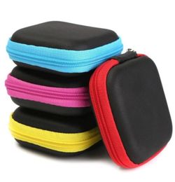 Headphone Case PU Leather Earbuds Pouch Mini Zipper Earphone box Protective USB Cable Organizer Spinner Storage Bags 5 Color LX28031445940