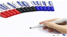 Black Red Blue Erasable Whiteboard Pens Office School Point 01Inch Smooth Writing Pens Whiteboard Writing Erasable Markers Pen Dh9824828