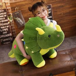 Animals 40-100cm Creative Big Soft Triceratops Stegosaurus Plush Dinosaur Doll Stuffed Kids Dinosaurs Toy Birthday Gifts 230220 240307