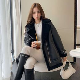 2023 New Haining Merino Integrated Women's Medium Length Korean Version Lamb Fur Coat 936657