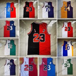 Color Block Stitched Basketball Jerseys 30 Stephen 12 Ja Curry Morant 15 Vince 1 Tracy 33 Bird Carter McGrady Jersey Men Green Black White Mens S-XXXL