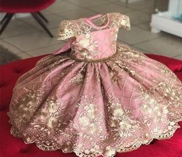 Elegant Flower Girl Long Evening Dress Baby Girl Christening Gown Children039s Princess Costume For Teen Wedding Party Dress8346825