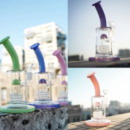 8 Inch 4 Colours Heady Glass Unique Hookahs 5mm Thick Glass Bongs Splash Guard Dome Birdcage Perc Oil Dab Rigs 14mm Female Joint With ZZ