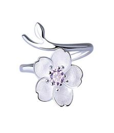 925 Jewelry Purple Zircon Cherry Simple Fashion Silver Ring For Women Engagement Wedding Elegant Accessories3895803