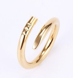 Band Rings nail ring jewelry designer for women designer ring diamond ring Titanium Steel Gold-Plated Never Fading Non-Allergic Gold/Silver/Rose Gold; 2024 new