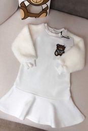 Baby Girls Winter Long Sleeve Sweater Knit Christmas Toddler Casual Warm Dress Chiffon Xmas Children Clothing7340947