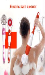 Automatic Shower Brush 4 in 1 Multifunctional Electric Bath Cleaning Massage Brush Waterproof Antislip Shower Spa Tool4092922