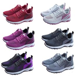 New Spring and Autumn Flying Weaving Sports Shoes for Men and Women, Fashionable and Versatile Running Shoes, Mesh Breathable Casual Walking Shoes red 42