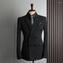 Men's Suits Customer Made Clothes Men Casual Fashion Business Blazer Jacket For Double Breasted Suit Jackets Coat Male Clothing