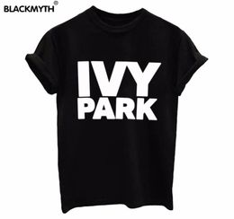 Whole Women039s Oneck Tops IVY PARK Letters Print Summer T Shirt Short Sleeves White Black Slim Tee Shirt1781045