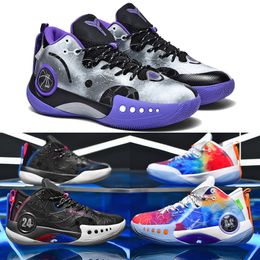 Scarpe da basket pratiche da uomo di design 3 Scarpe da ginnastica riflettenti Phantom lavorate a maglia traspiranti Scarpe da tennis da allenamento per sport all'aria aperta da donna